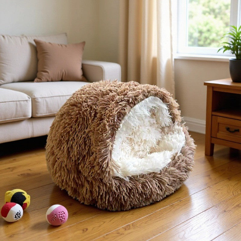 Winter Warm Half-closed Shell-shaped Cat Bed