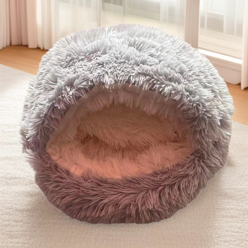 Winter Warm Half-closed Shell-shaped Cat Bed