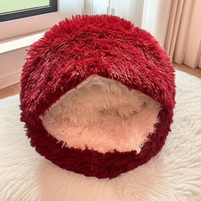 Winter Warm Half-closed Shell-shaped Cat Bed