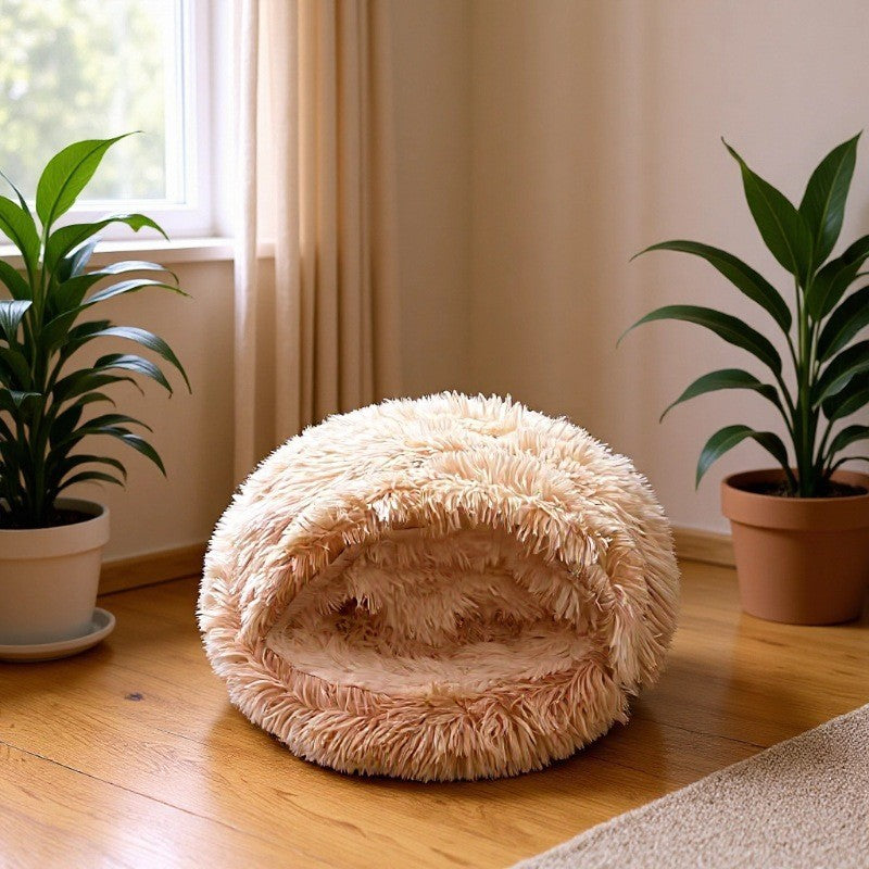 Winter Warm Half-closed Shell-shaped Cat Bed